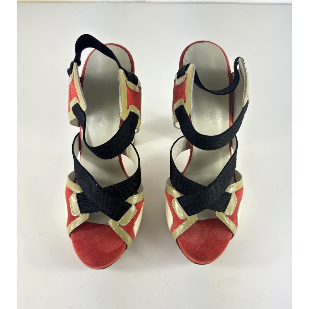 Authentic Balenciaga Leather Lego Colorblock Gladiator Women Sandals EU 36 US 6 - Picture 3 of 9